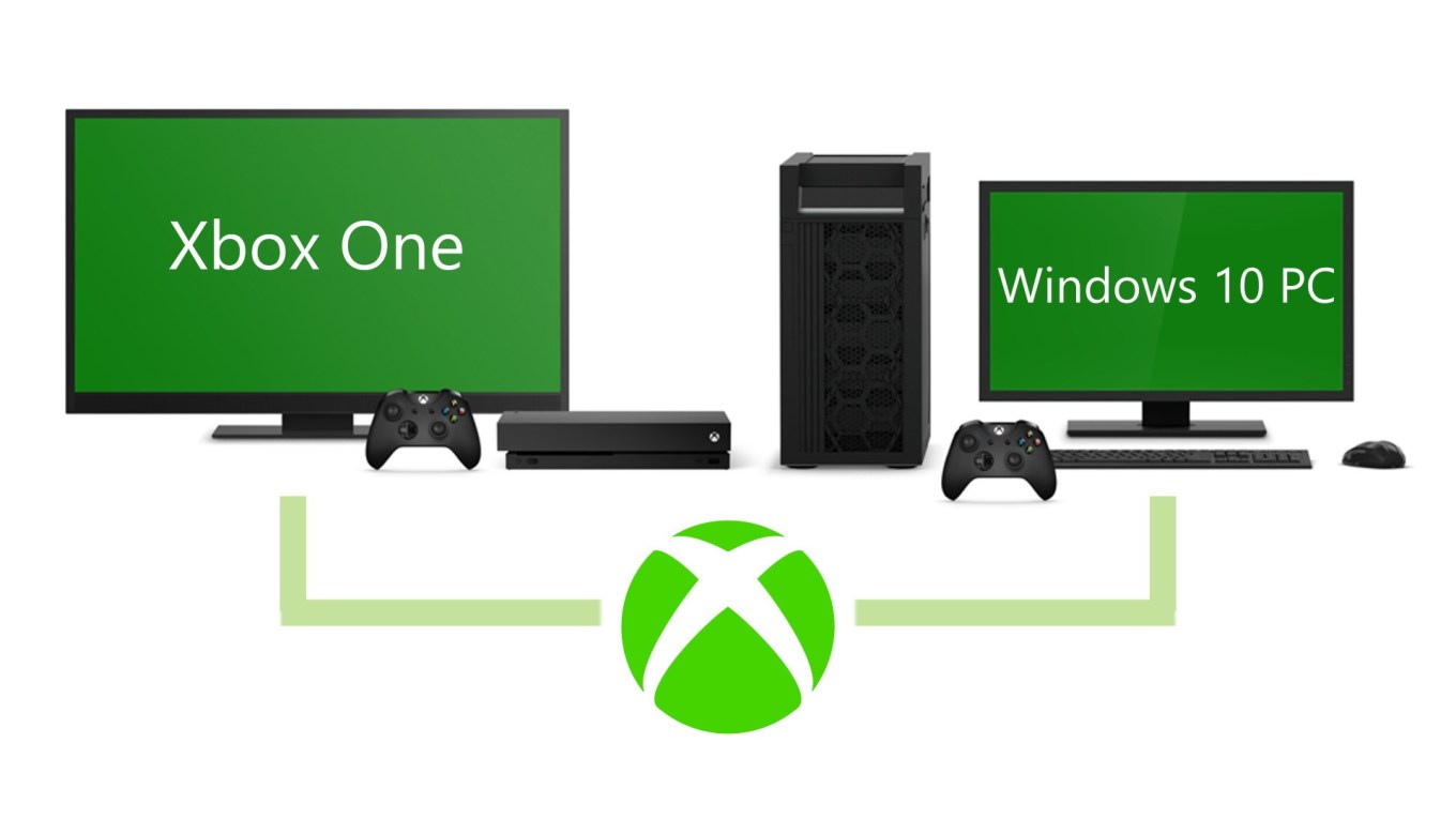 Pantalla de Microsoft con el color verde de Xbox y Windows 10